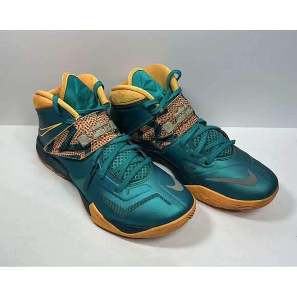 NIKE Zoom LeBron Soldier 7 Mens Sz 8 Sneakers Teal‎ Mango...